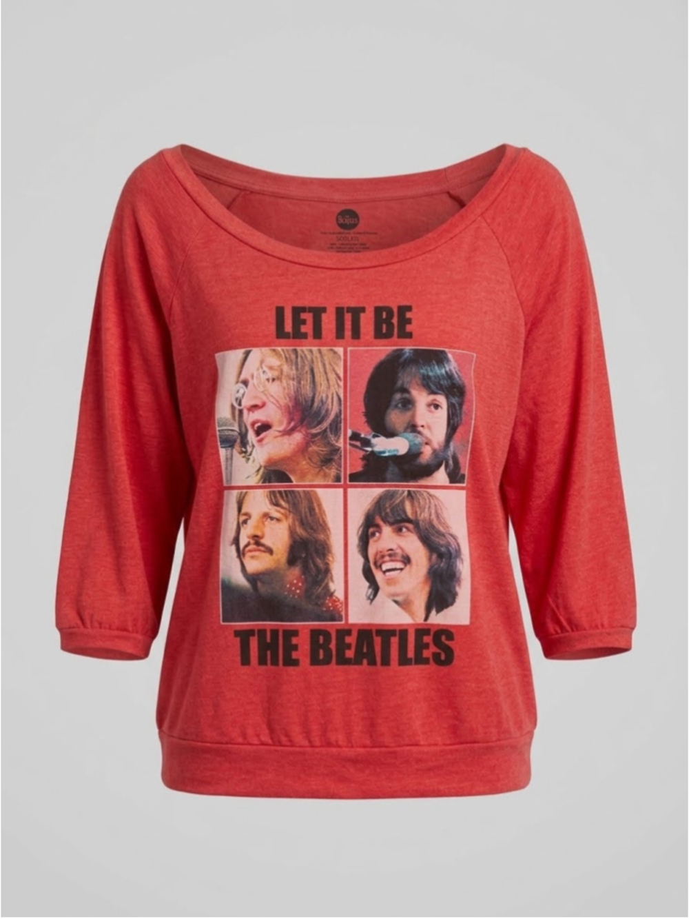 Women's The Beatles Let It Be Graphic Tee Red XXL